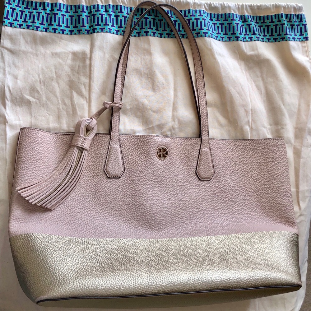 Tory Burch Color-Block Perry Tote - Picture 8 of 14